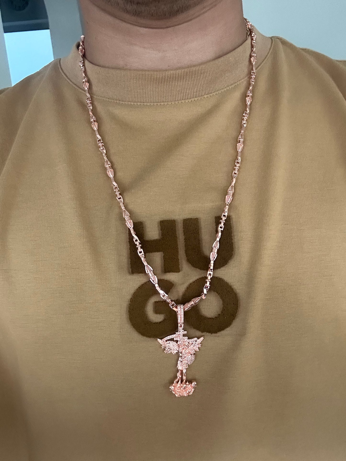 Cadena Dubai rústica Rosa