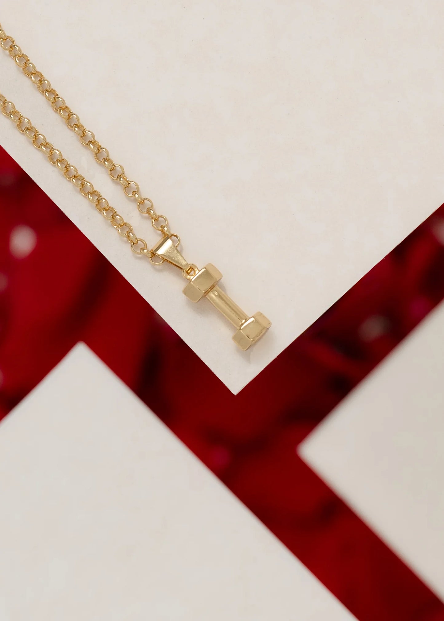 Cadena Aros 3 mm 65 Cm + Dije Mancuerna