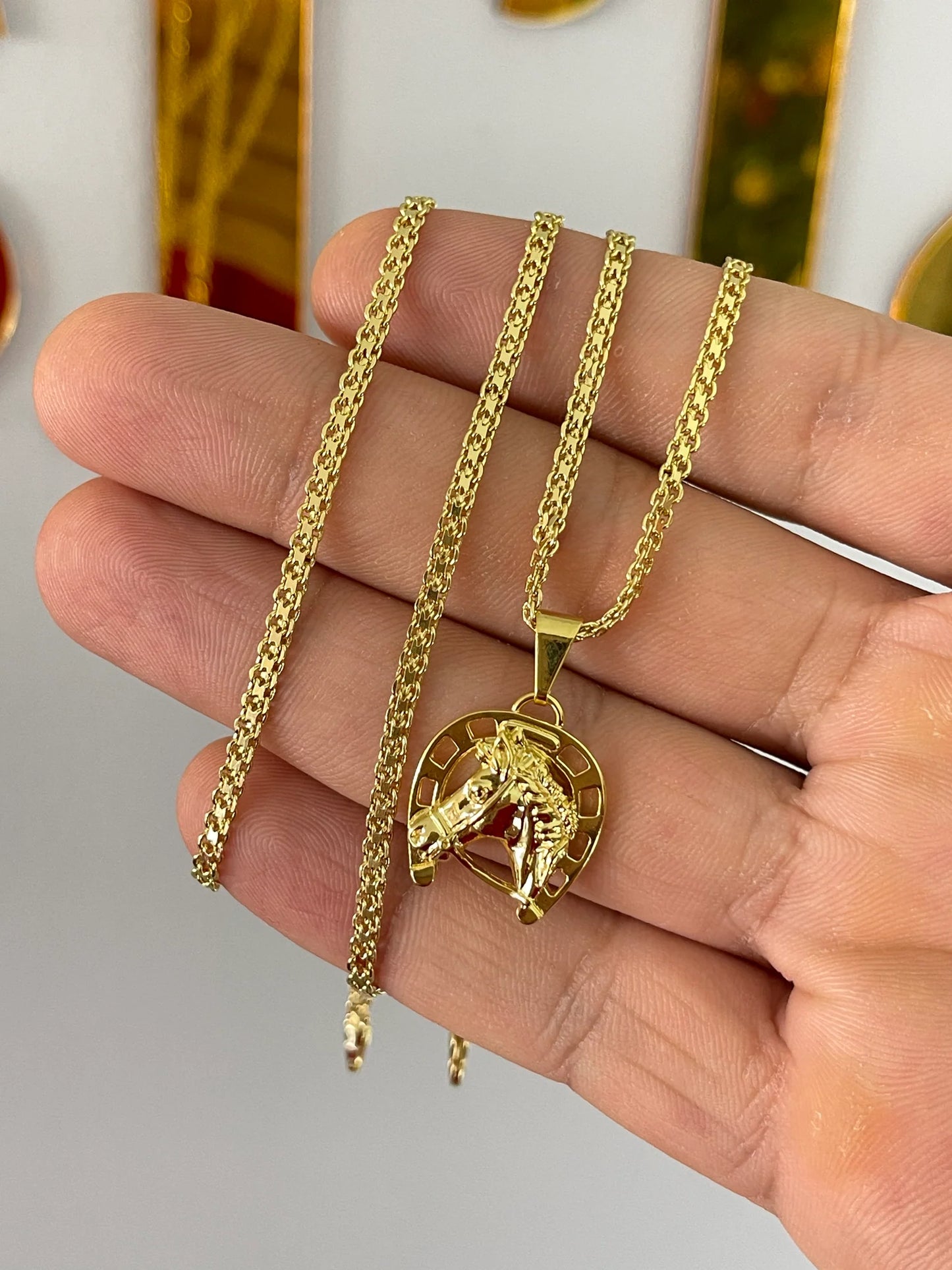 Cadena Tejido Chino 3 mm 65 Cm + Dije Fortune