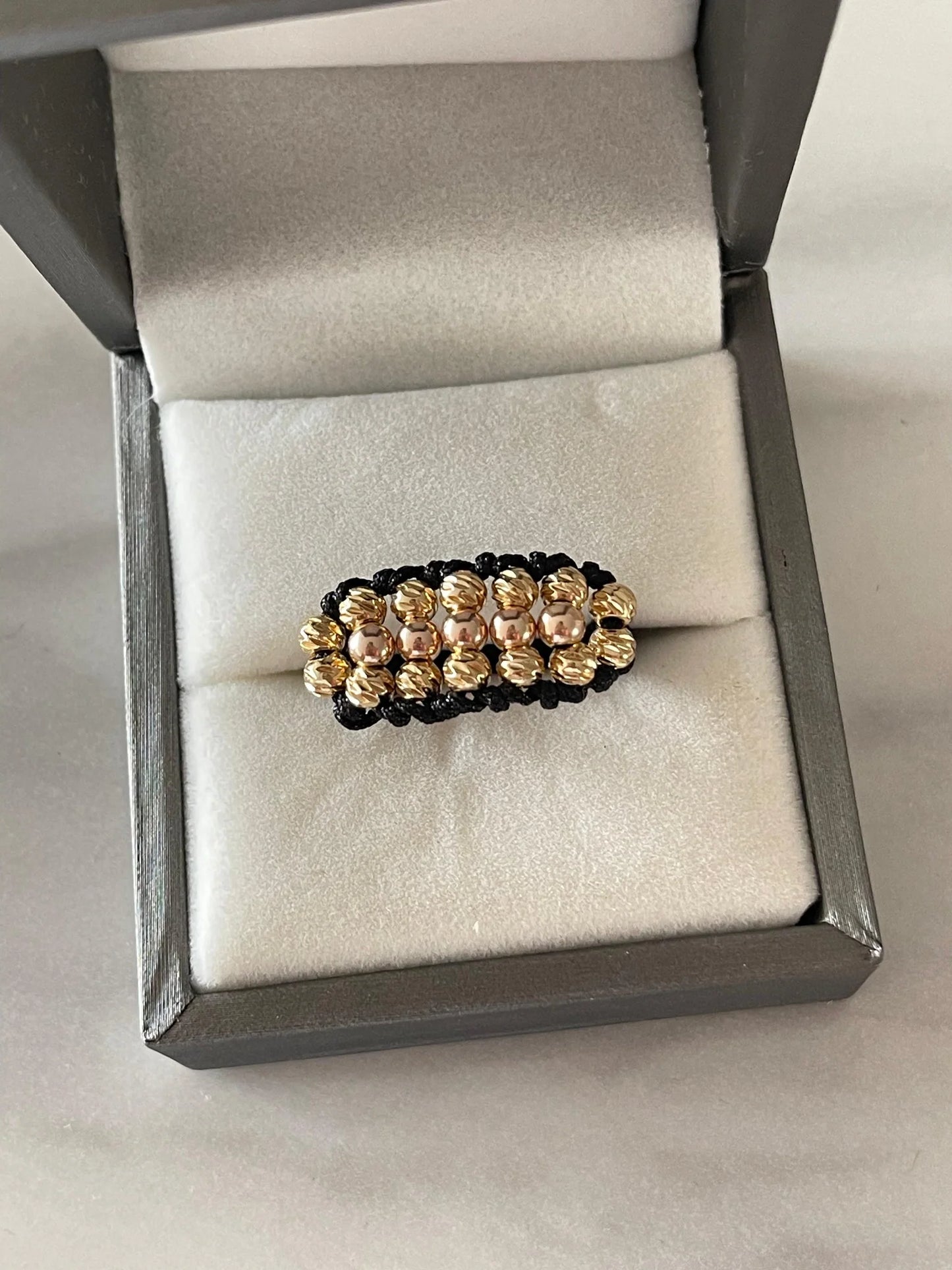 Anillo diamantado y liso 4mm