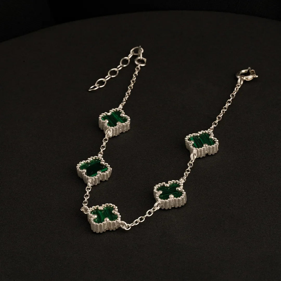 Esclava Clover 5H Malaquita 10 mm 17 Cms + Ext