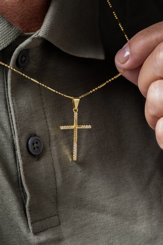 Cadena Canutillo Militar 65 Cm + Dije Cruz Spitze 14