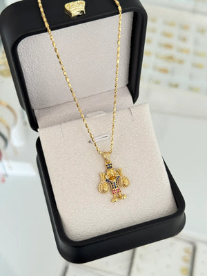 CADENA TUBE GOLD IT 65CMS + DIJE TÍO RICO PEQUEÑO