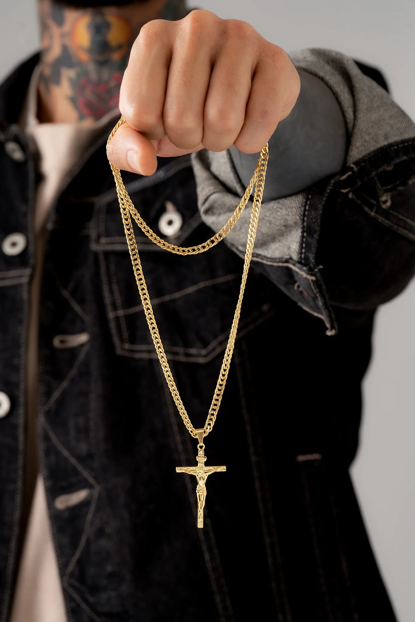 Cadena Continua 4 mm 65 Cm + Dije Madero Grande