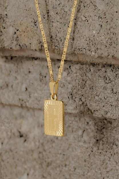 Cadena Escalera y Plana 65 Cms + Dije Placa Almighty