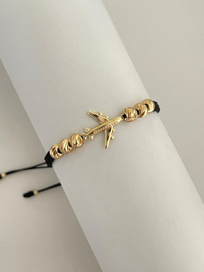 Pulsera Avión Diamantada 6mm