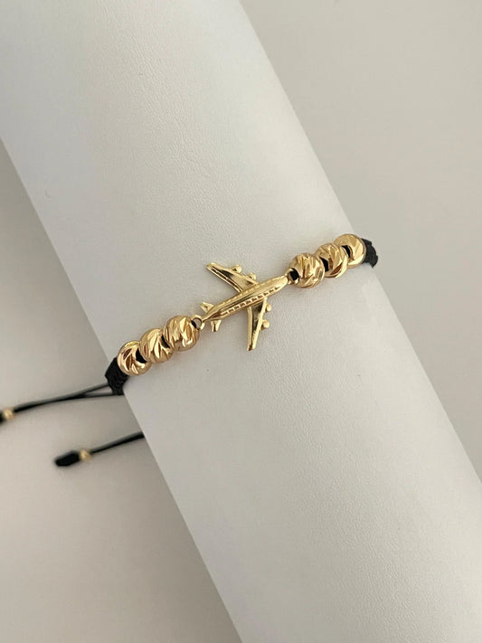 Pulsera Avión Diamantada 6mm