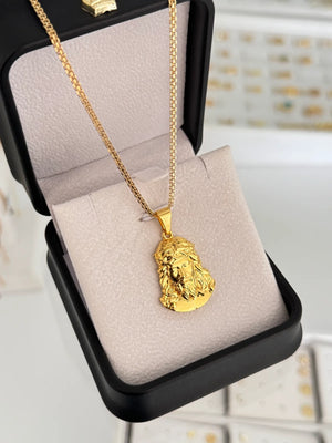 CADENA CHINA IT 2MM 65CMS + DIJE ROSTRO DE CRISTO G