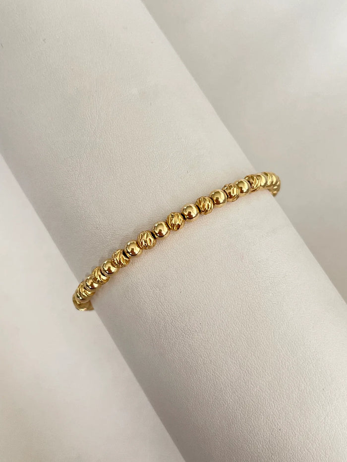Pulsera lisa-diamantada