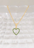 Cadena Aros 1.8 mm 45cms + Dije Amour Verde