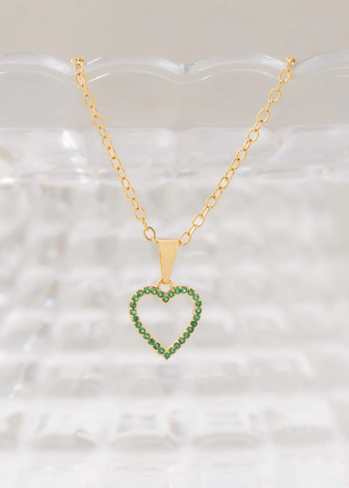 Cadena Aros 1.8 mm 45cms + Dije Amour Verde