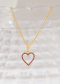 Cadena Aros 1.8 mm 45cms + Dije Amour Fucsia