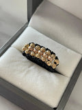 Anillo diamantado y liso 4mm