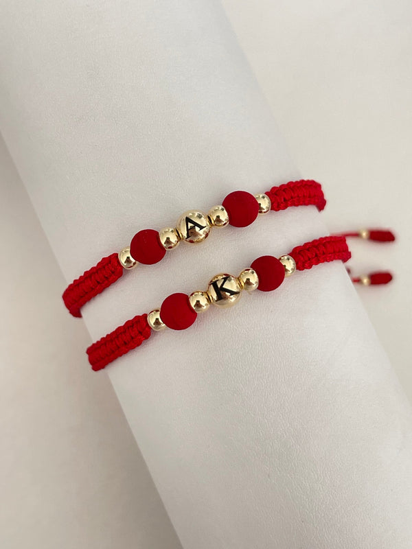 Pulseras pareja inicial con neopreno