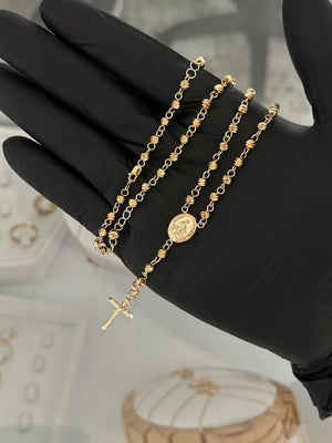 Rosario balín 4mm diamantado(50cms)