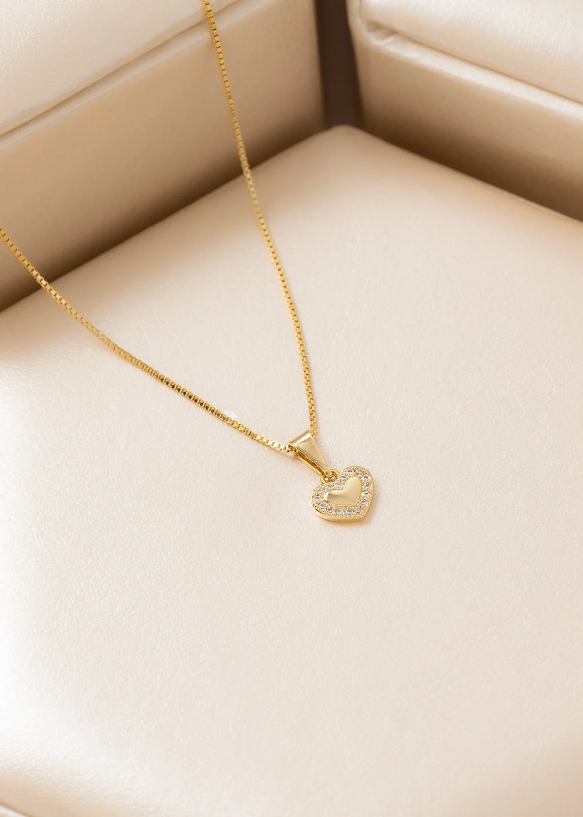 Cadena Veneciana 1.1 mm 45cm + Dije Little Crystal Love