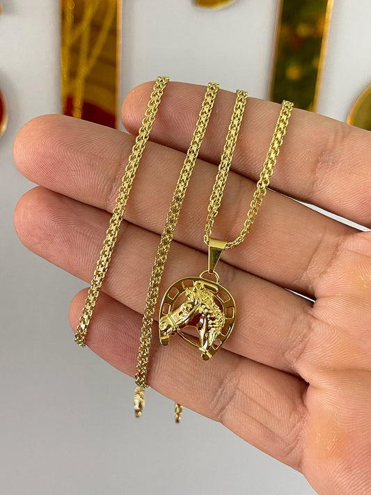 Cadena Tejido Chino 3 mm 65 Cm + Dije Fortune