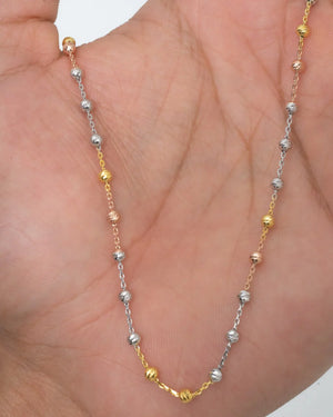 Cadena militar diamantada 3 oros 65cm
