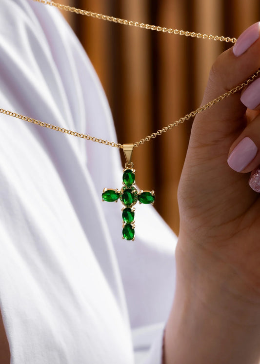 Cadena Aros 2mm 65cms + Dije Green Brightness