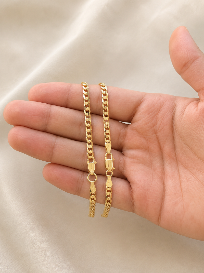 Pulseras Cubana diamantadas