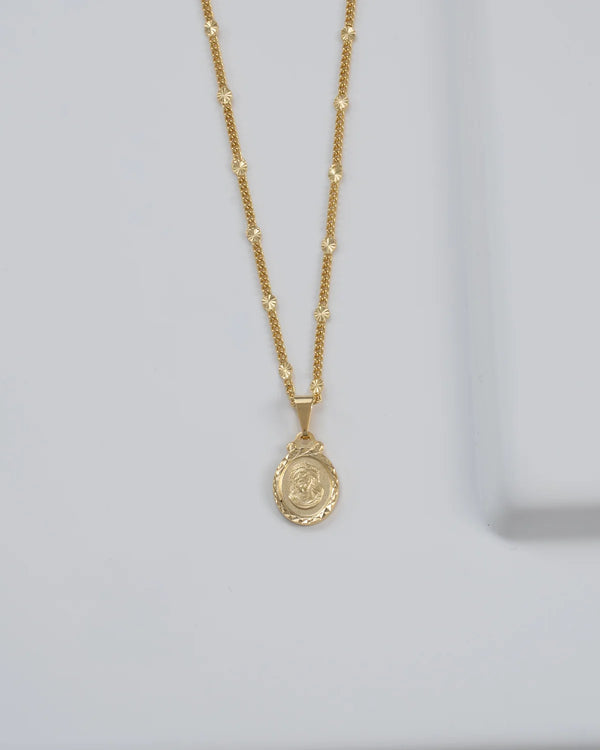 CADENA CUBANA SOL 65 CMS + DIJE SAGRADO ROSTRO DIAMANTADO 2 CMS