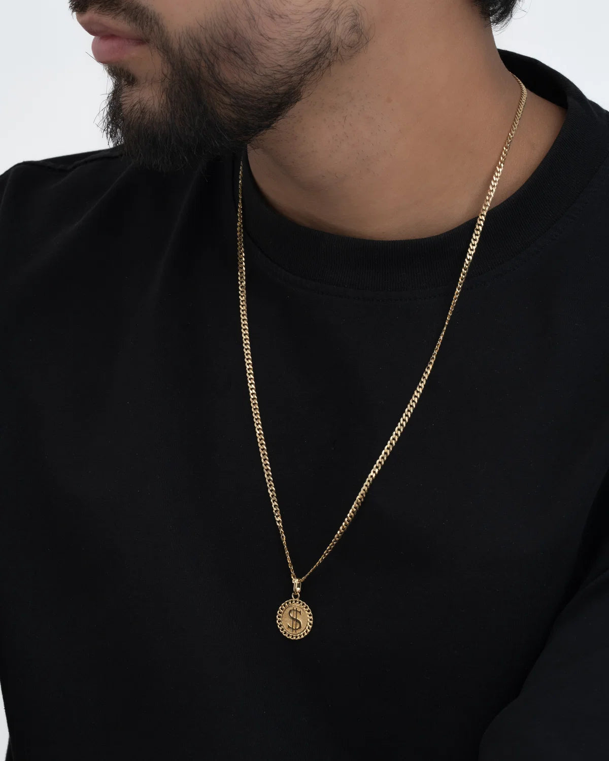 CADENA CUBAN LINK IT 3.1MM 65CM + DIJE SIGNO PESO