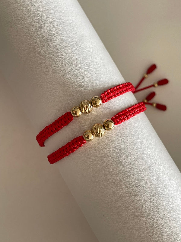 Pulsera Pareja Diamantado 3 balines