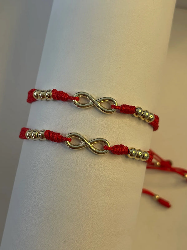 Pulseras pareja infinito 4mm