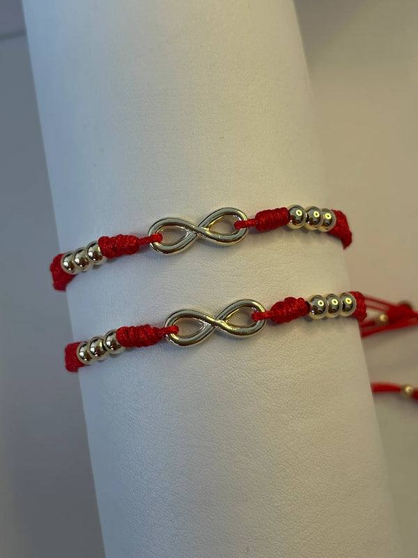 Pulseras pareja infinito 4mm