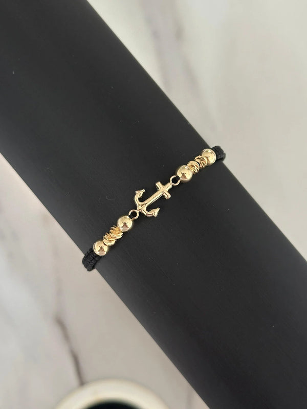 Pulsera ancla P (5mm- diamantado 4mm)