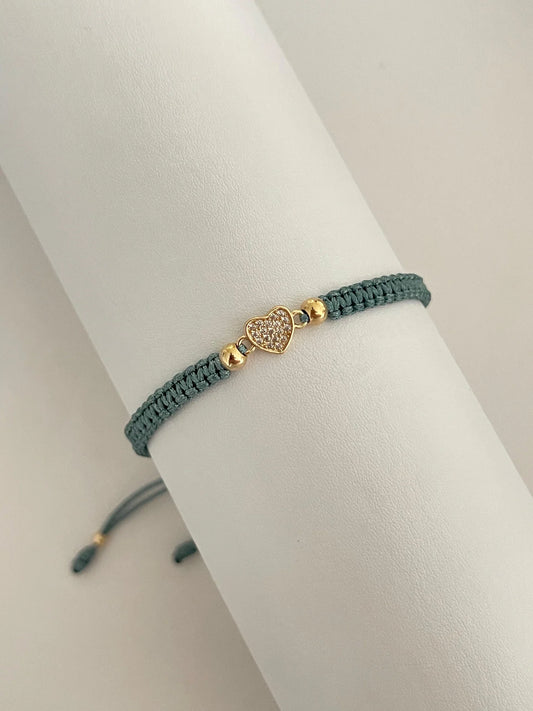 Pulsera corazón circonia (4mm)