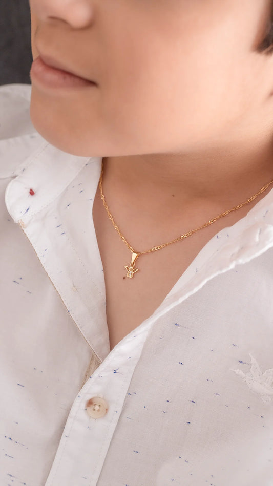 Cadena Singapur 1.5mm + Dije Angelito