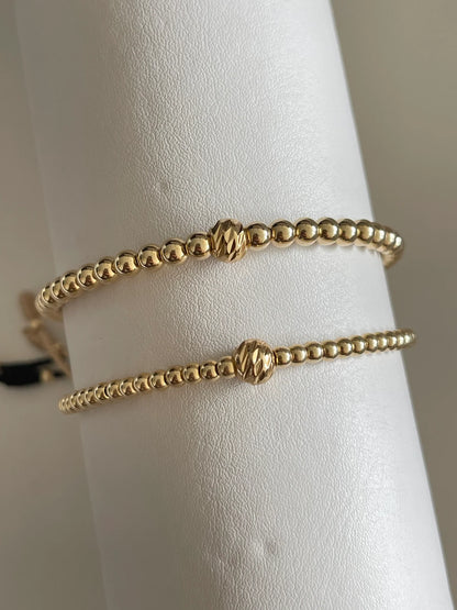 Pulseras pareja balines 4 y 3