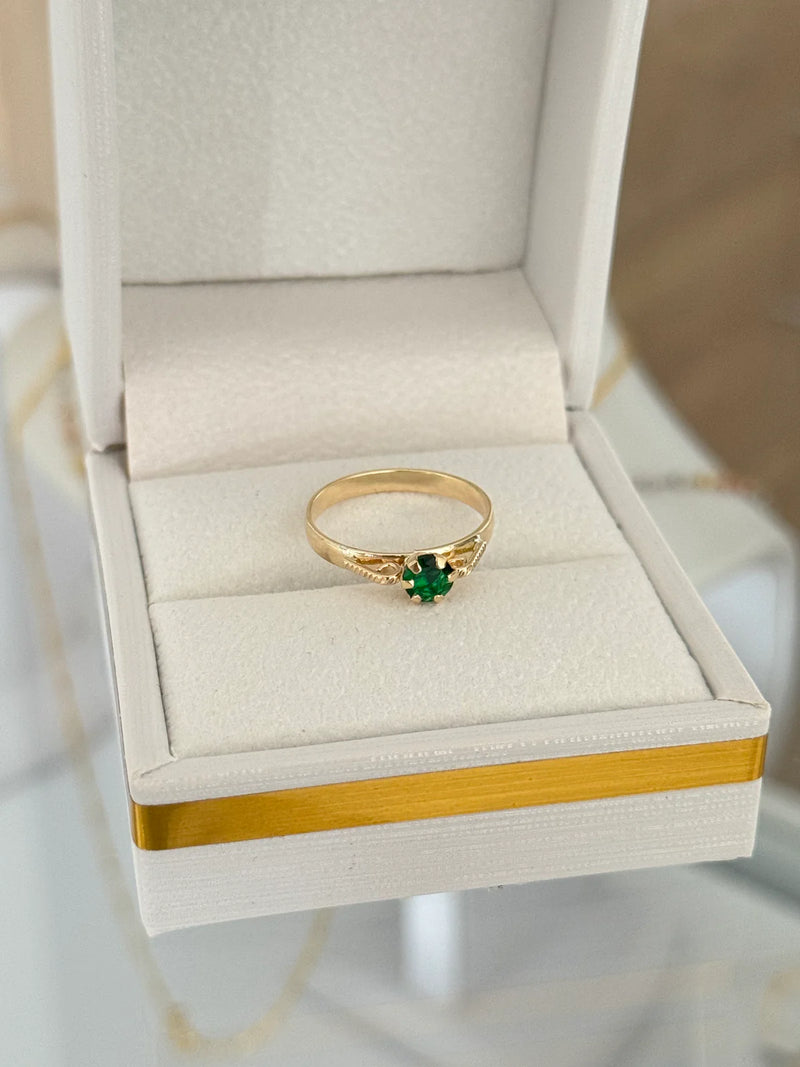 Anillo Plataforma Piedra Verde