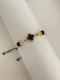 Pulsera Trébol Negro Neo 5mm-6mm