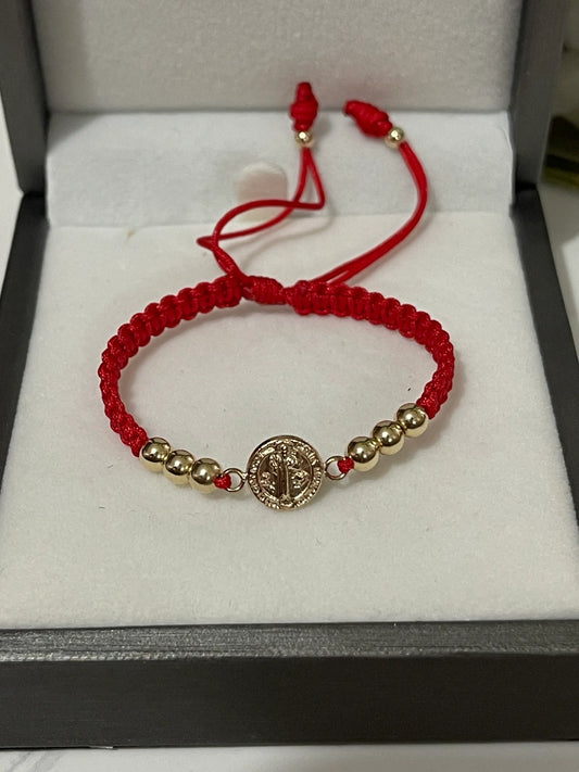 Pulsera de bebé San Benito pequeña 4mm premium