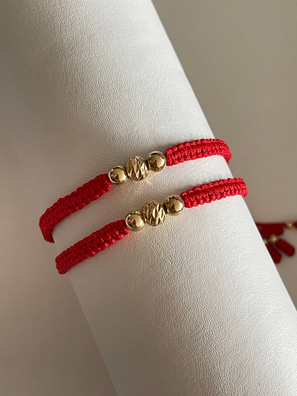 Pulsera Pareja Diamantado 3 balines