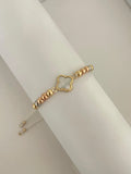 Pulsera Trébol Blanco 5mm