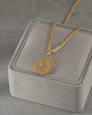 CADENA CUBAN LINK IT 3.1MM 65CM + DIJE SIGNO PESO