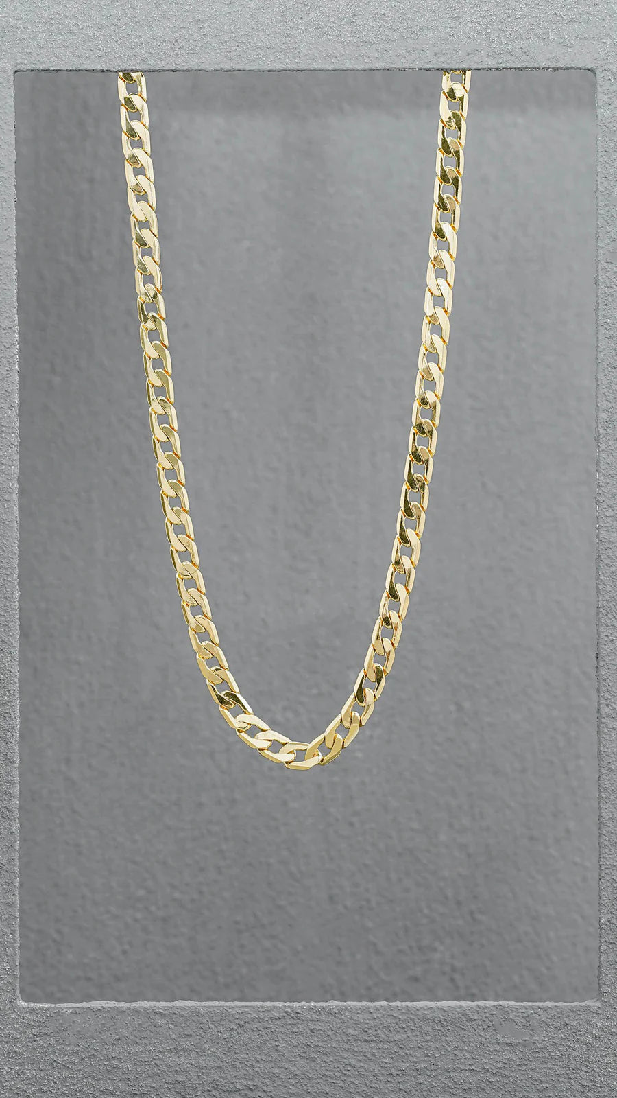 Cadena Cubana Semigruesa 5mm (65cm)