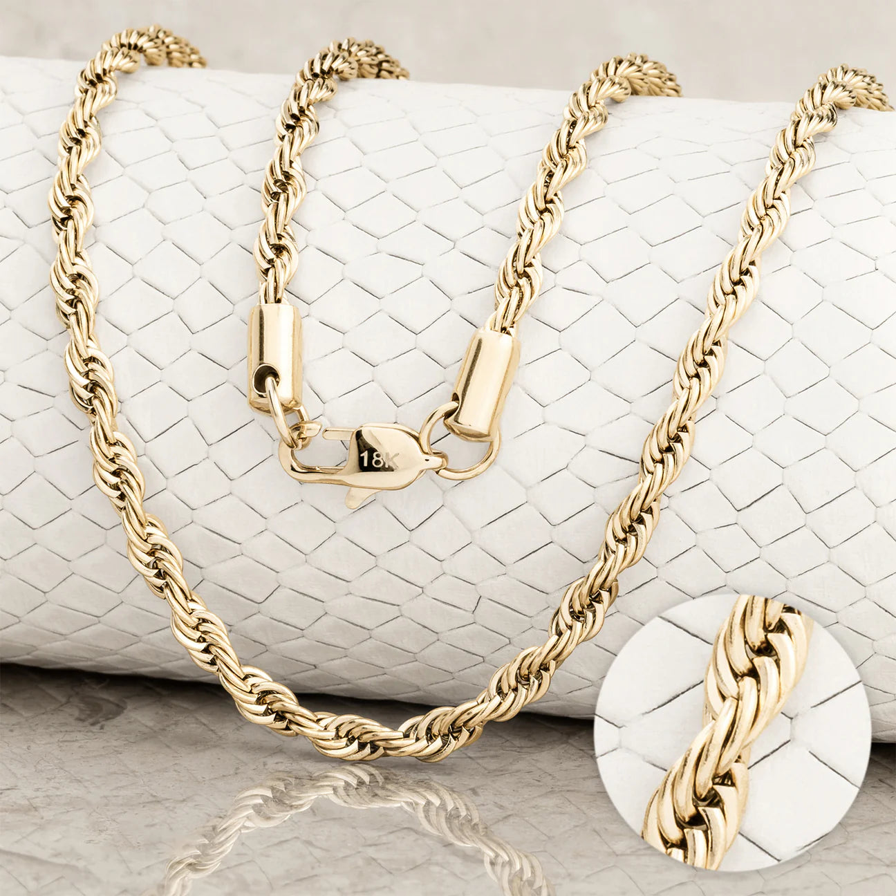 Cadena Lazo 4mm Alta Gama (65cms)