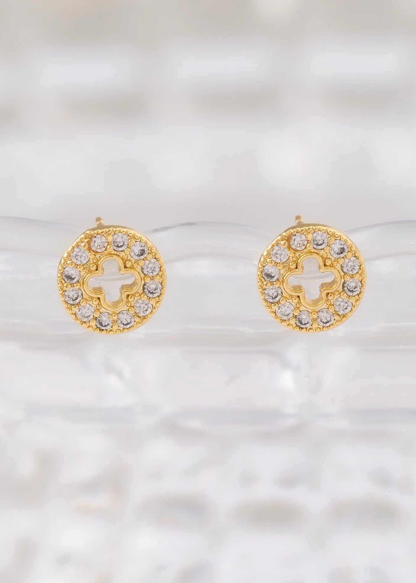 Topos Clover Redondo Circonias 1cm