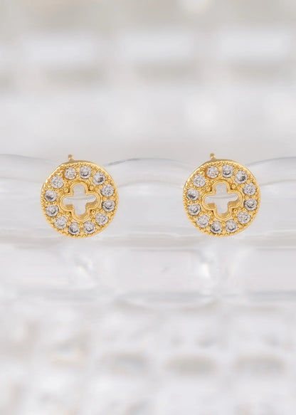 Topos Clover Redondo Circonias 1cm