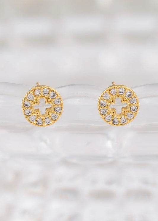 Topos Clover Redondo Circonias 1cm