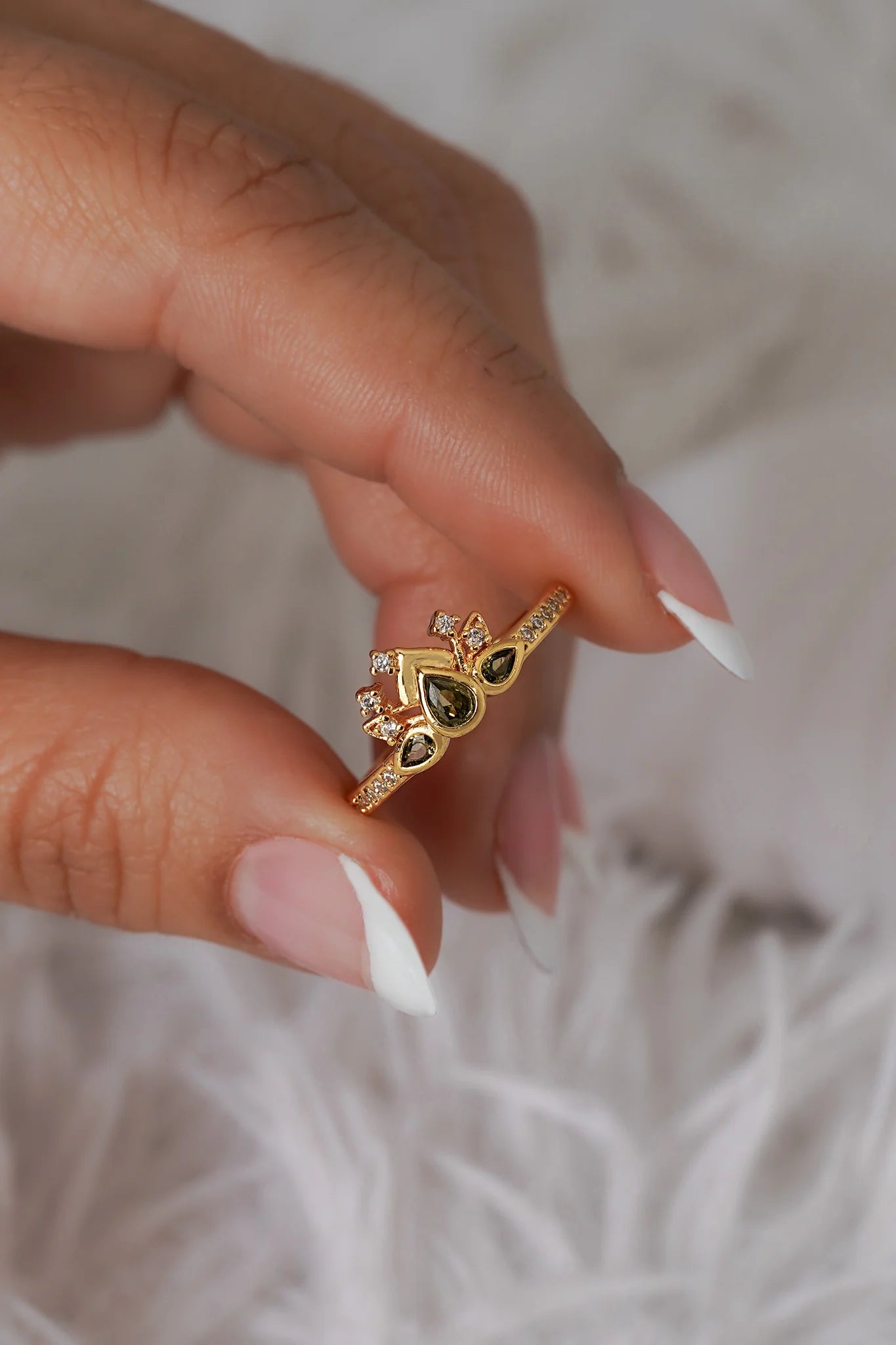 Anillo Green Bloom Ajustable
