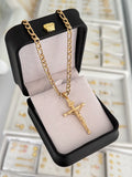 Cadena Cárter 4mm alta gama + Dije Cruz inri grande exclusive
