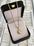 Cadena franco 2mm alta gama + dije rostro medalla mediana
