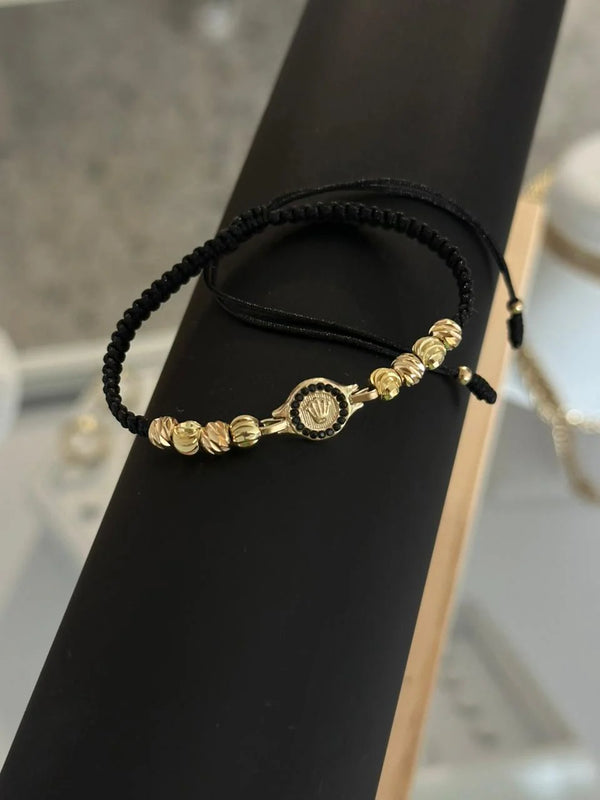 Pulsera Tejida RLX Negro Pequeña