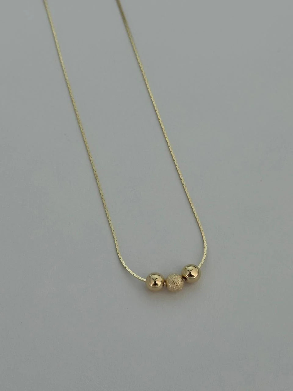 Cadena Tejido Avena 0.5mm + Balín 6mm 45cm Exclusive