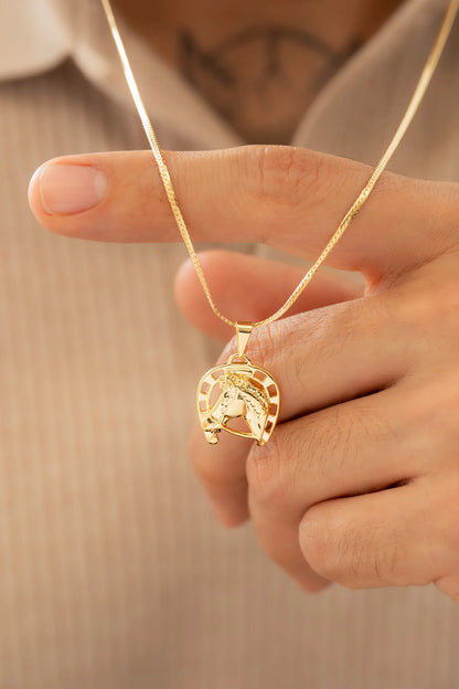 Cadena Serpiente Plana 1 mm 65 Cm + Dije Fortune